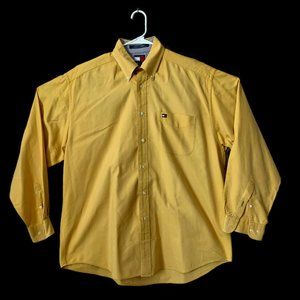 TOMMY HILFIGER MEN'S OXFORD SHIRT YELLOW